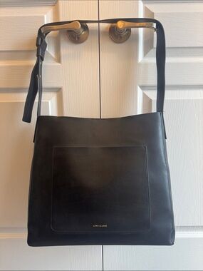 Love & Lore Black Leather Shoulder Bag